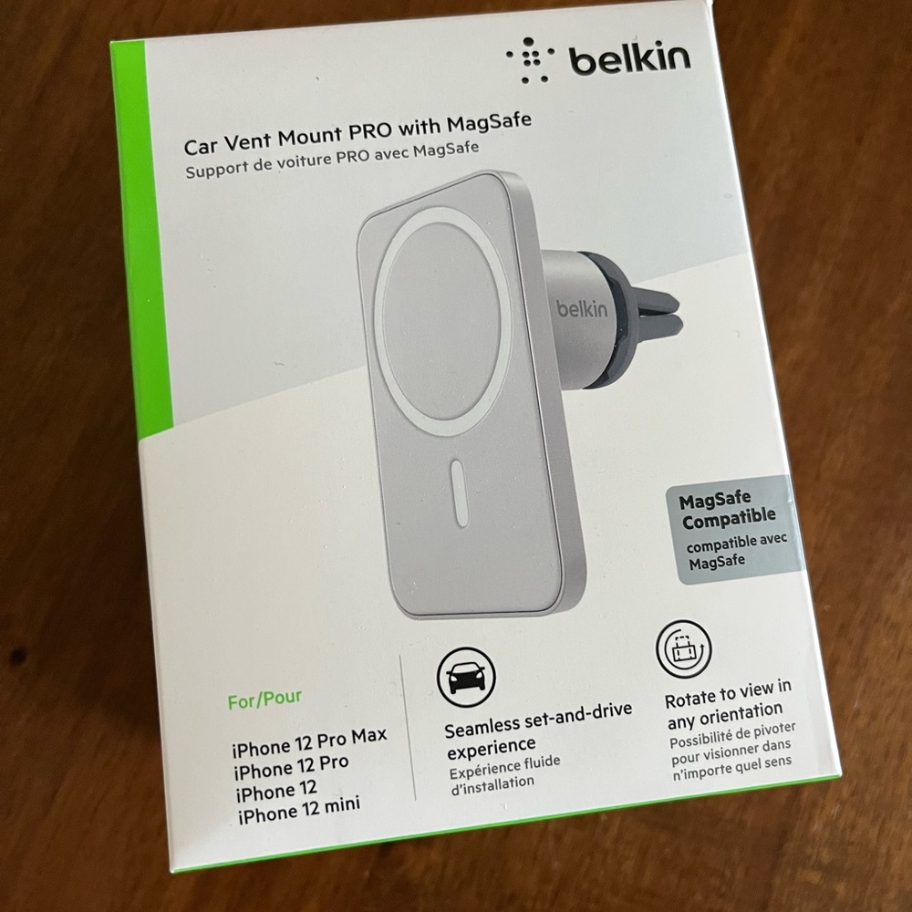 NIB Belkin Car Vent Mount PRO MagSafe Compatible iPhone